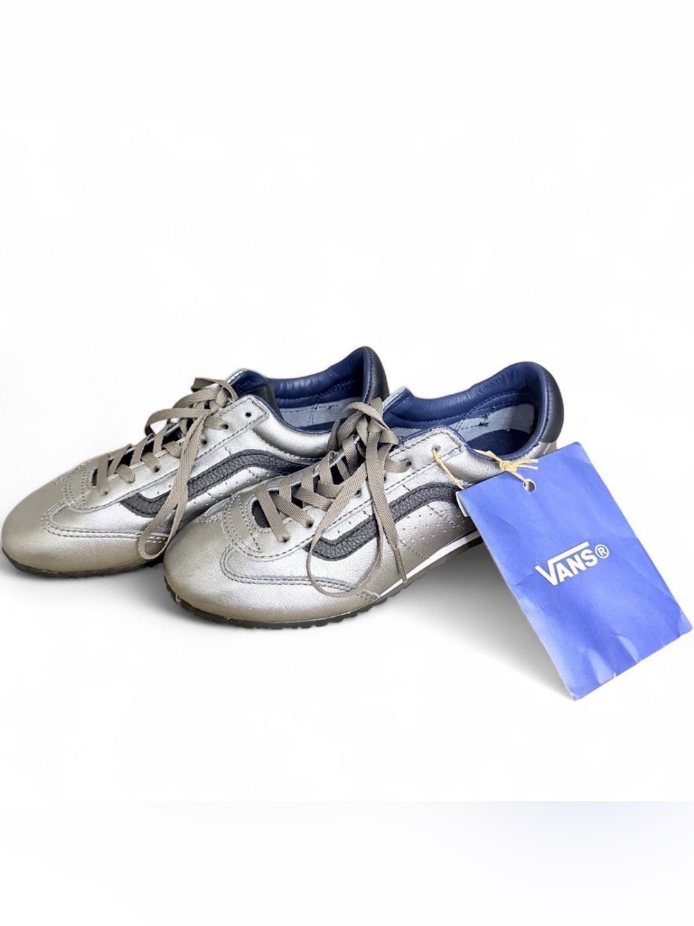 Vans LX Super Lowpro “Gun Metal” Sliver Sneakers - Womens 5.5/Big Kids 4